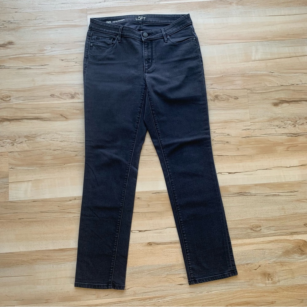 LOFT Ann Taylor Curvy Straight Size 29/8 Color Black